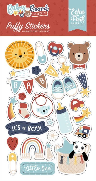 Baby on board It's a Boy -Puffy