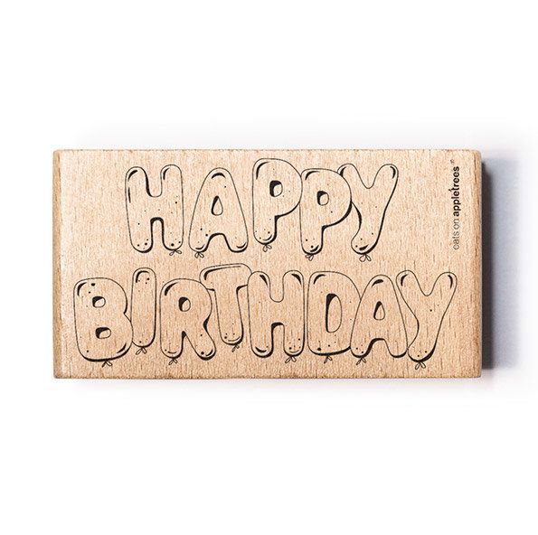 Cats on appletrees - Happy Birthday globo lettering