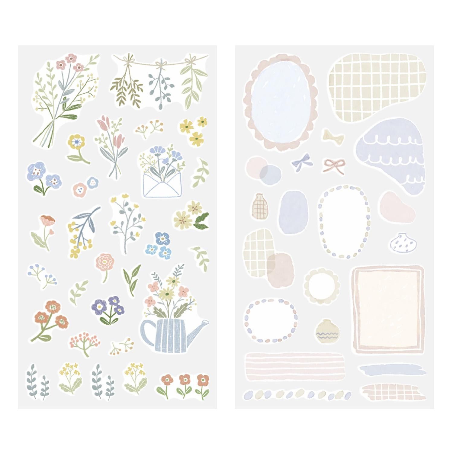 Midori - Stickers Two Sheets Flowers