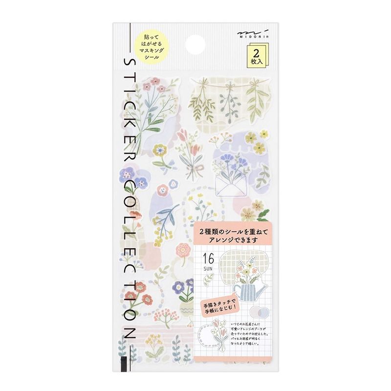 Midori - Stickers Two Sheets Flowers