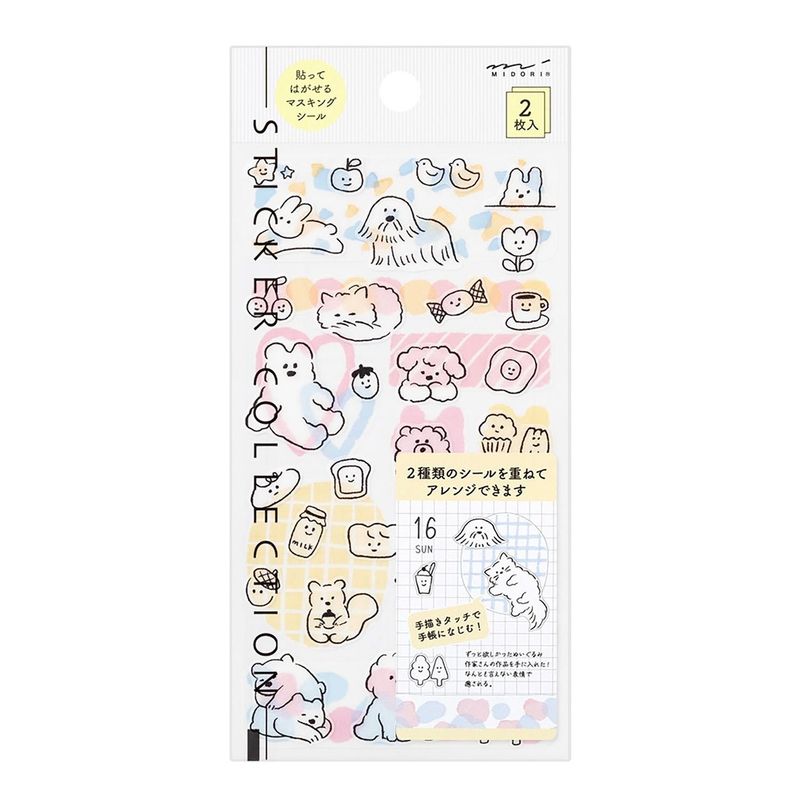 Midori - Stickers Two Sheets Cute Motif