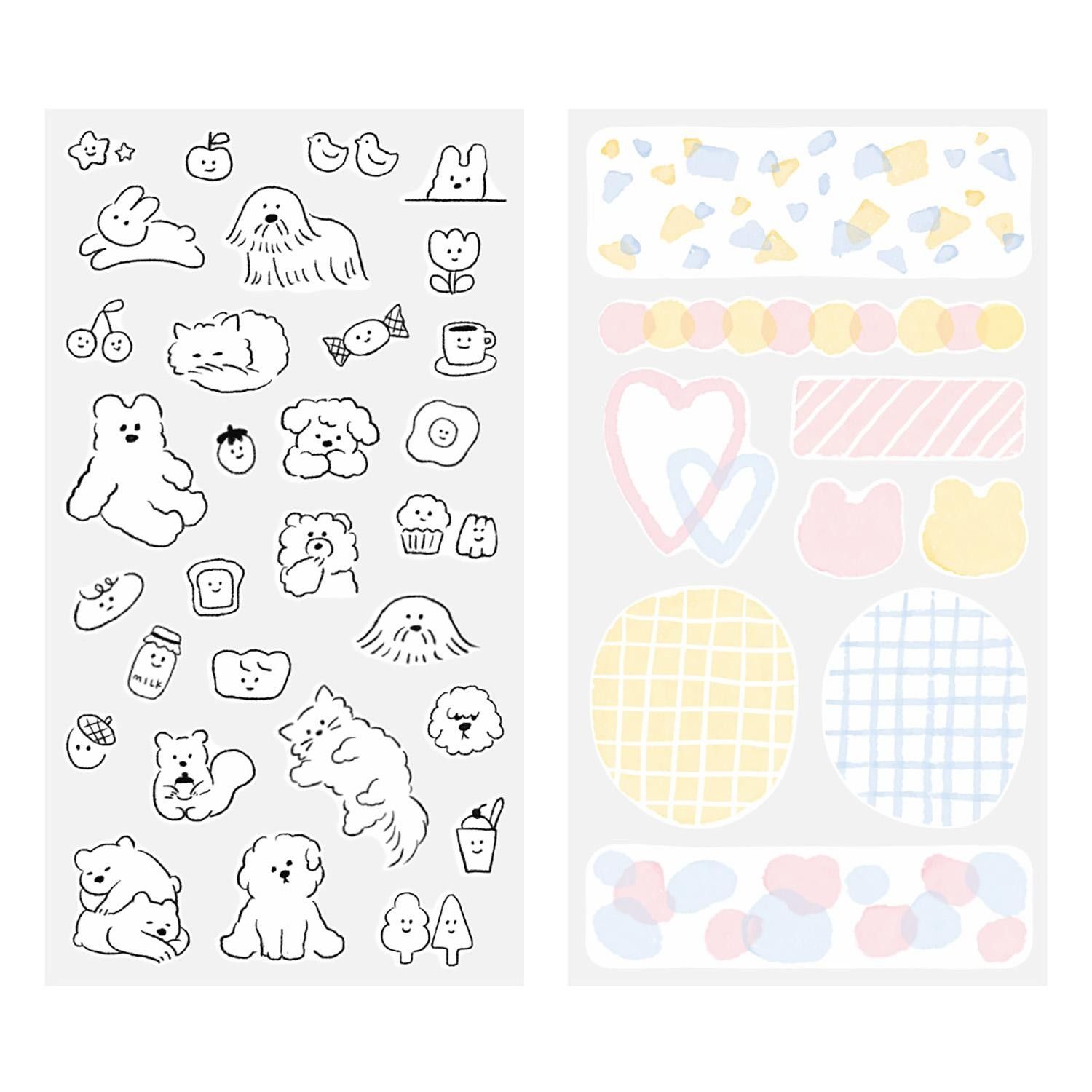 Midori - Stickers Two Sheets Cute Motif