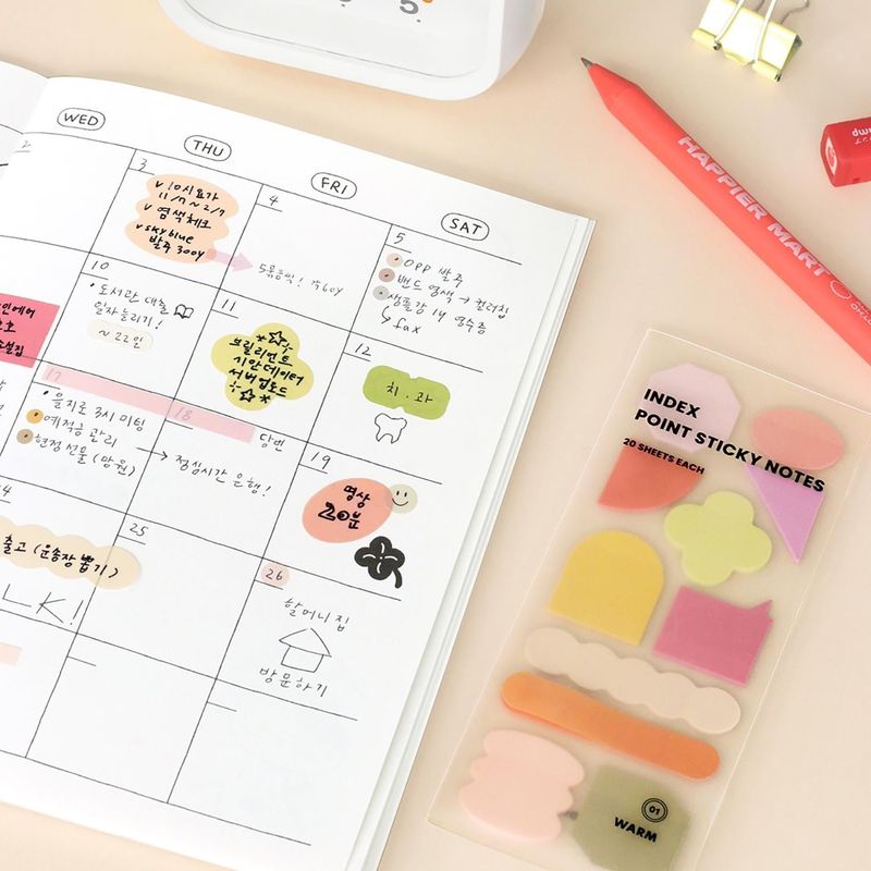 Index Point Sticky Notes Warm