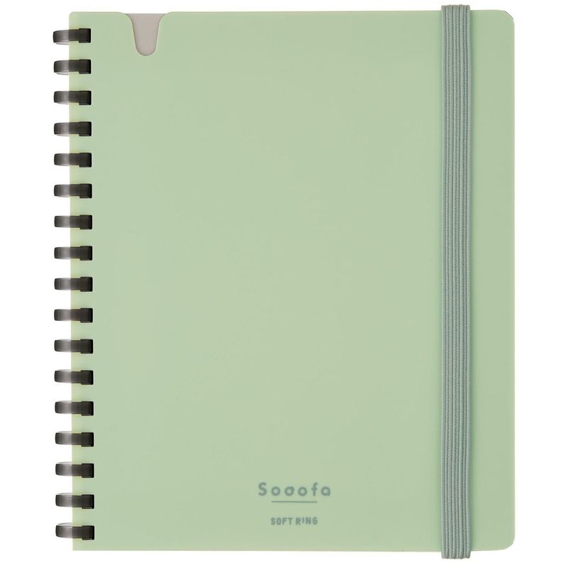 Libreta A6 Soft Ring Green