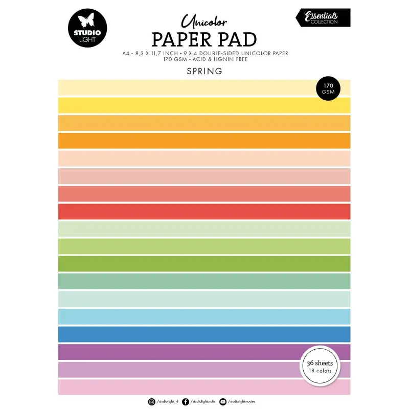 Paper pad  - Unicolor Spring