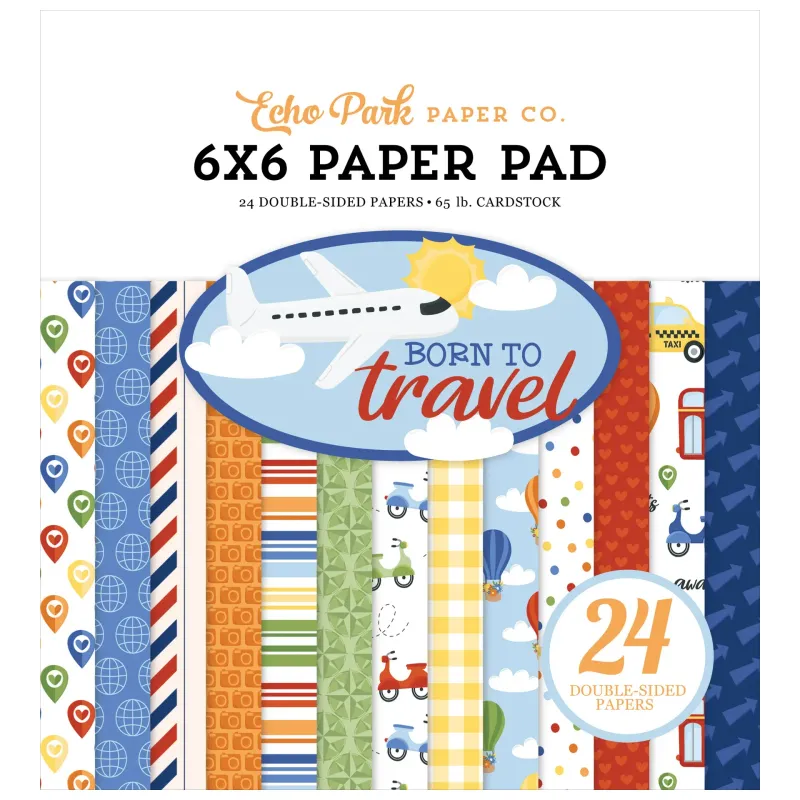 Born to travel - Paper Pad 6x6