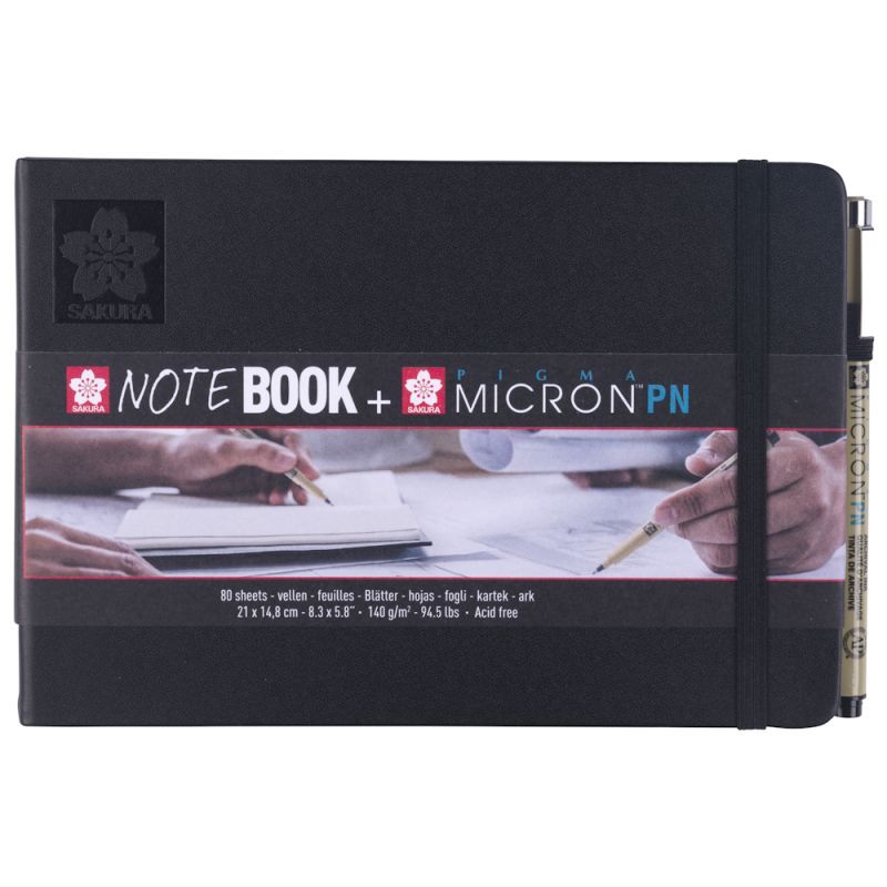 Notebook  21x14,8cm - Hojas negras