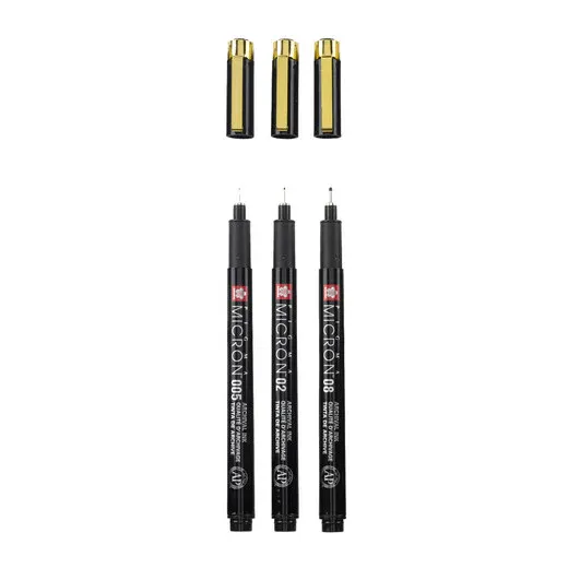 Sakura Pigma Micron Black & Gold Edition fineliner set + estuche