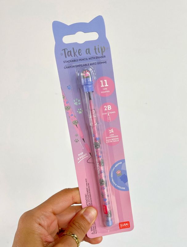 Portaminas apilable con goma -  Meow