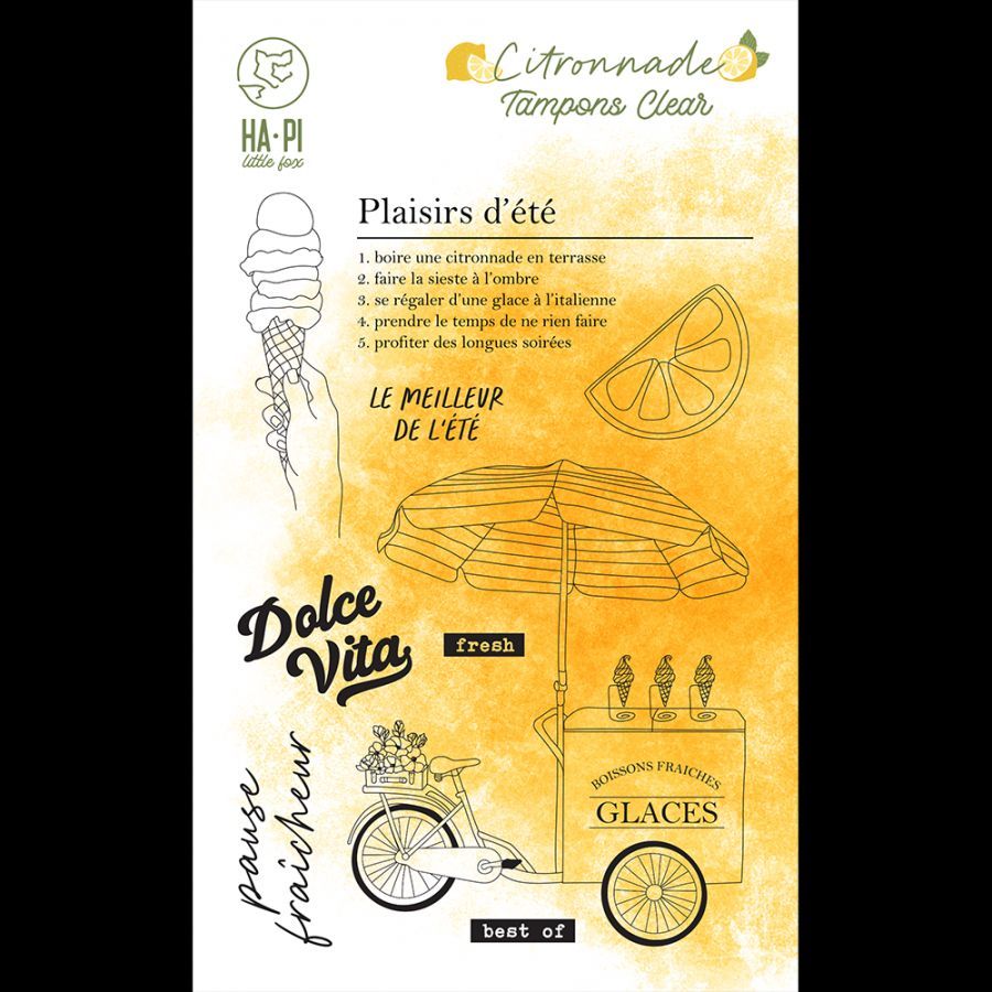 Citronade - Sellos acrílicos Plaisirs d'été