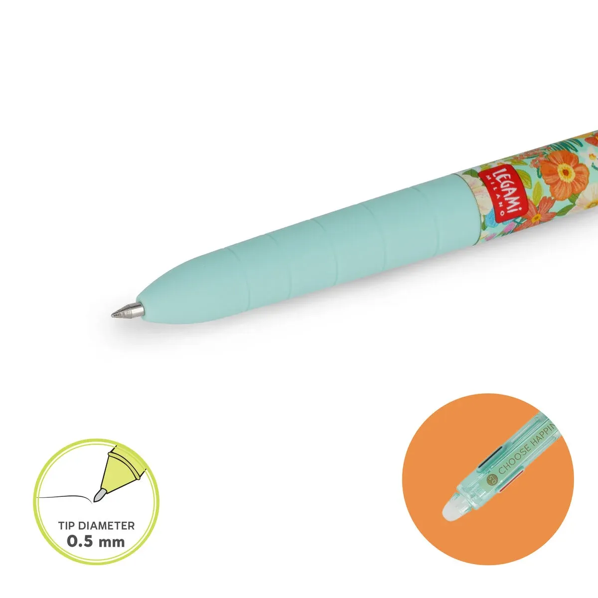 Legami - Bolígrafo de Gel Borrable de 3 Colores