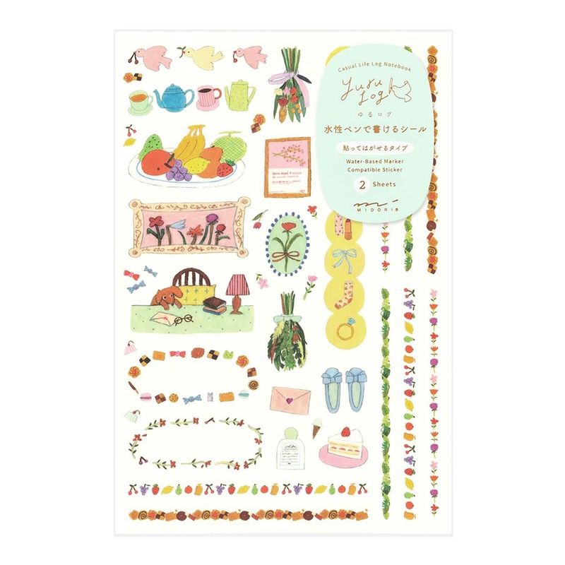 Midori - Yuru Log Sticker 2 Sheets My Life