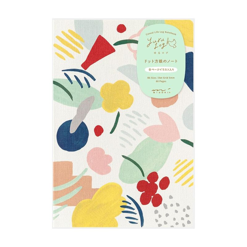 Midori - Yuru Log Notebook B6 Motif Textile