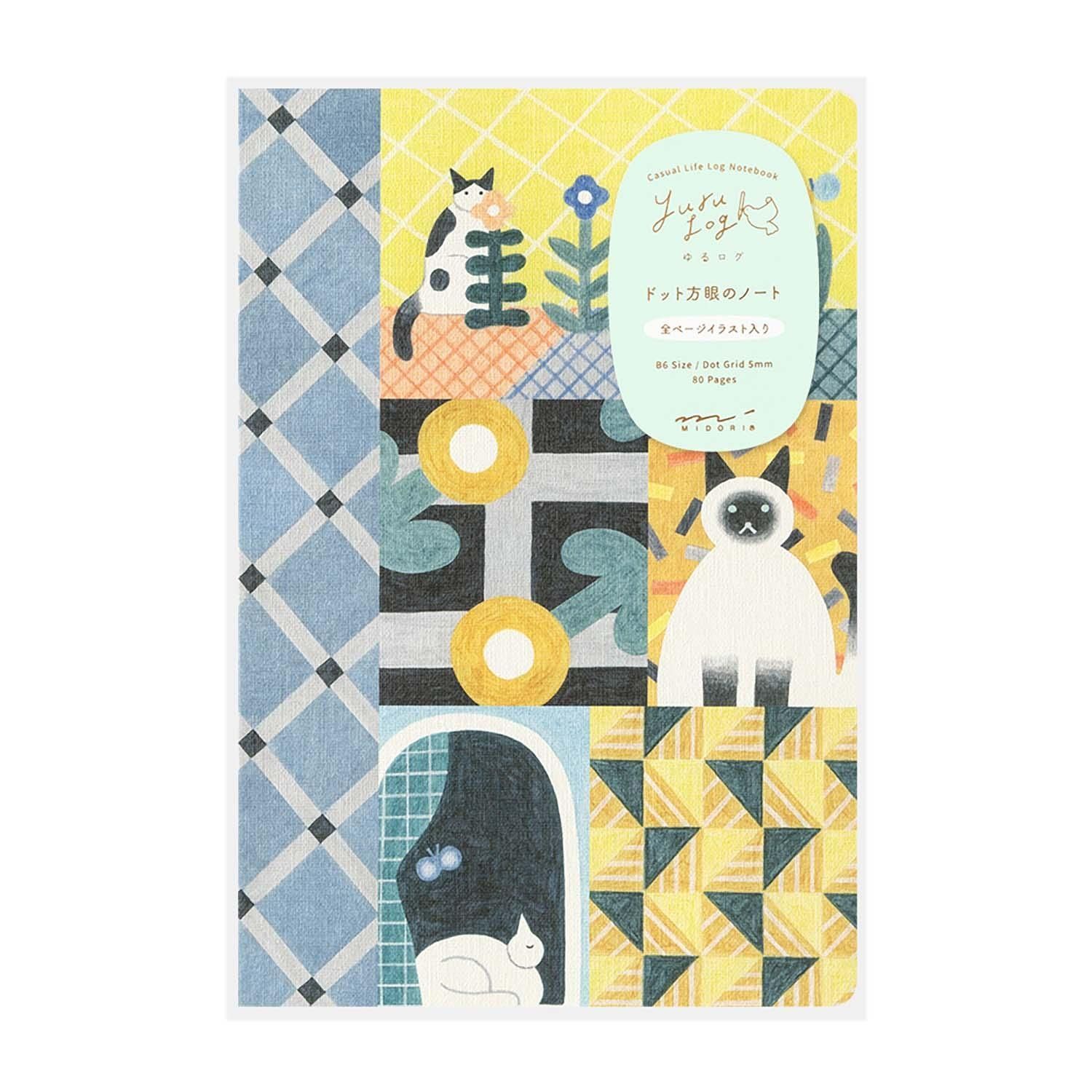 Midori - Yuru Log Notebook B6 Cat