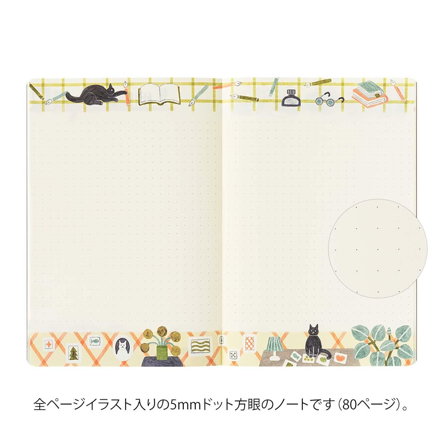 Midori - Yuru Log Notebook B6 Cat