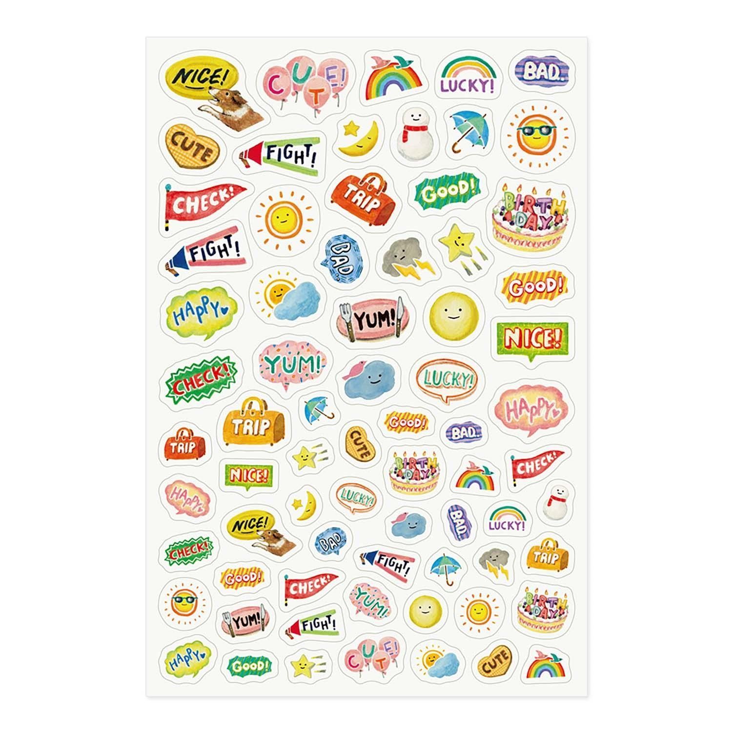 Midori - Yuru Log Sticker 1 Sheet Feeling