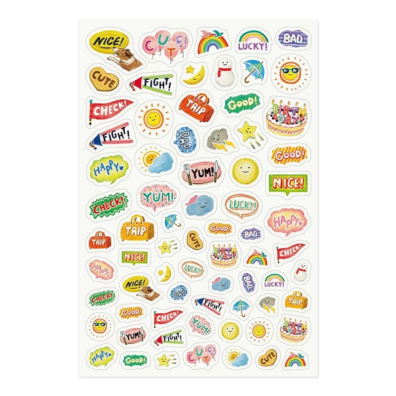 Midori - Yuru Log Sticker 1 Sheet Feeling Midori - Yuru Log Sticker 1 Sheet Feeling