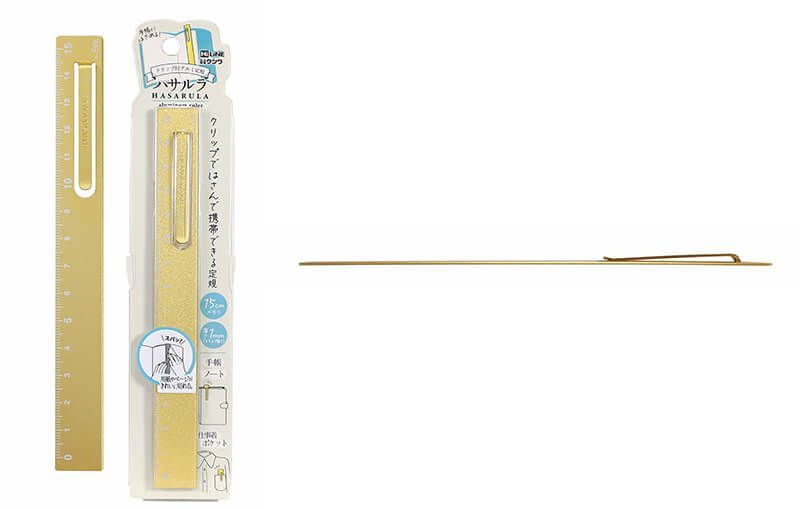 Kutsuwa - Regla con clip dorada mate