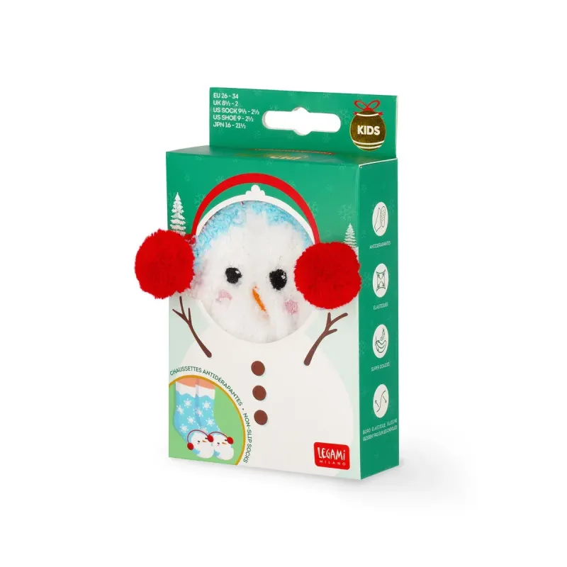 Legami - Calcetines antideslizantes  Snowman  - Talla Infantil