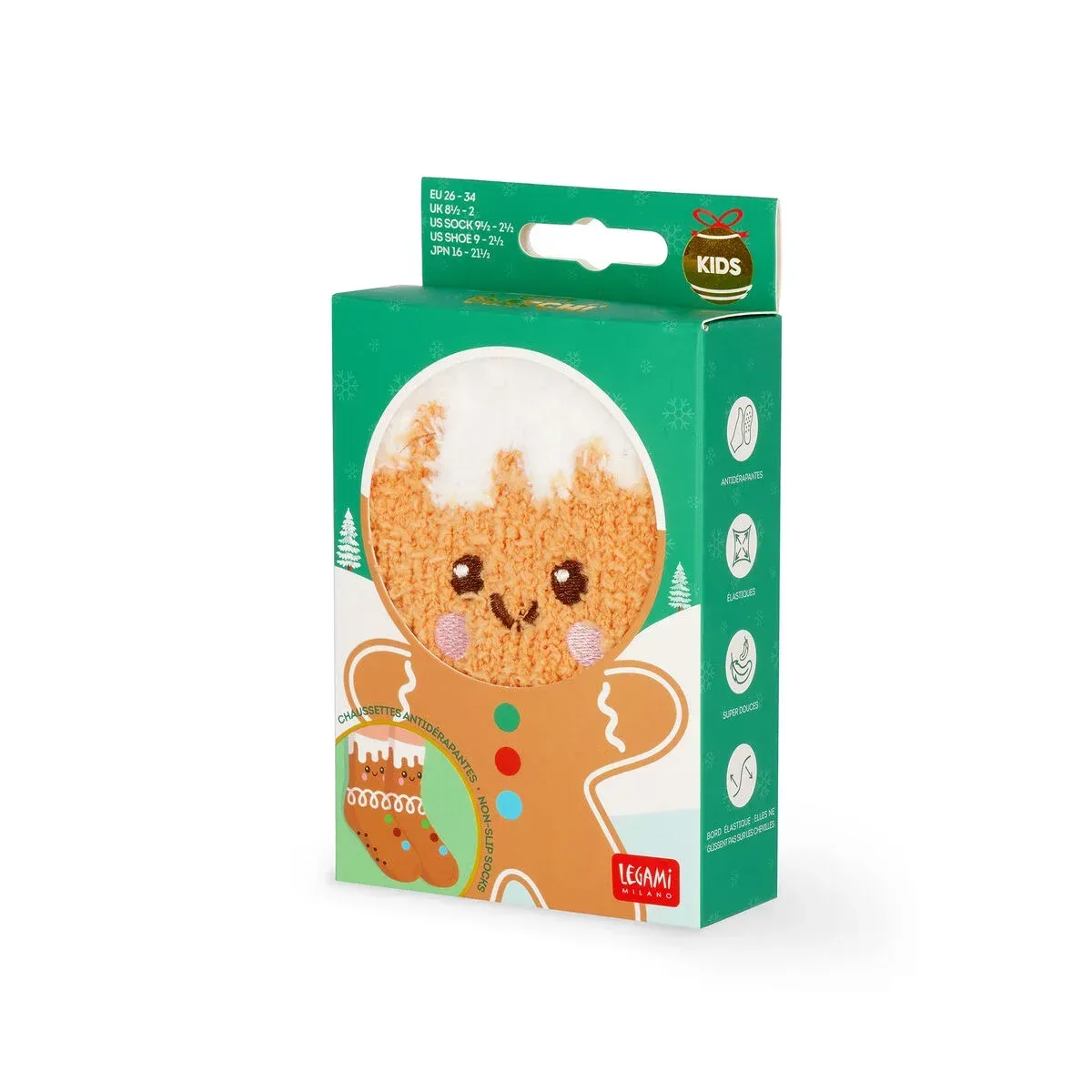 Legami - Calcetines antideslizantes  Gingerbread  - Talla Infantil Legami - Calcetines antideslizantes  Gingerbread  - Talla Infantil