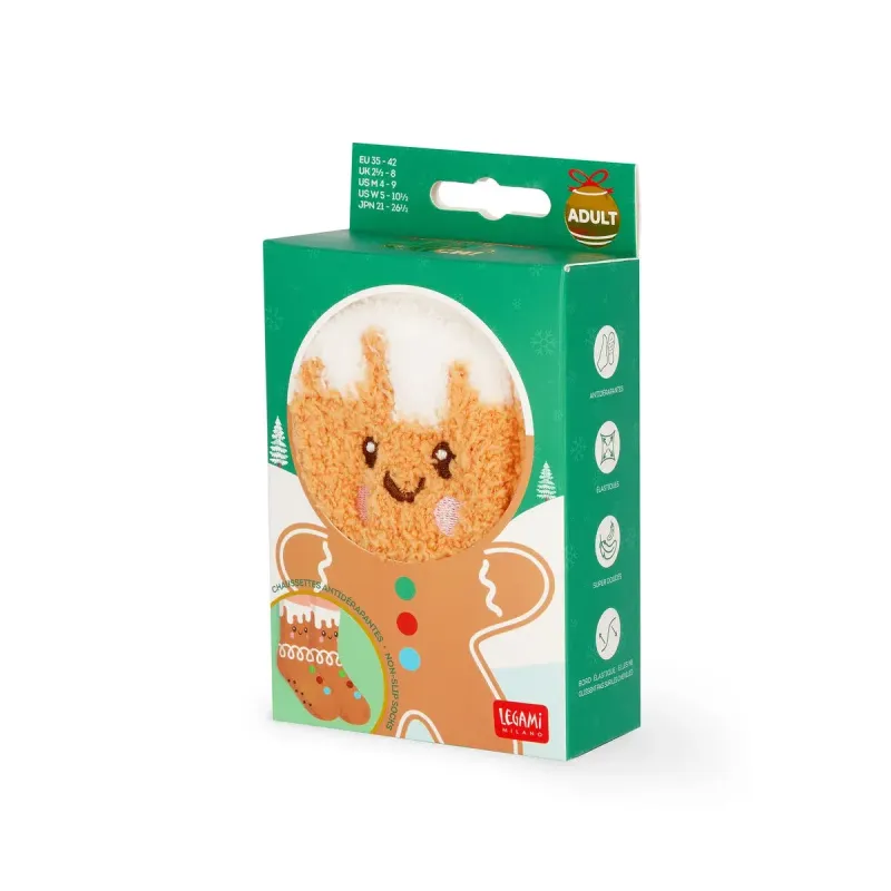 Legami - Calcetines antideslizantes  Gingerbread - Talla Adulto