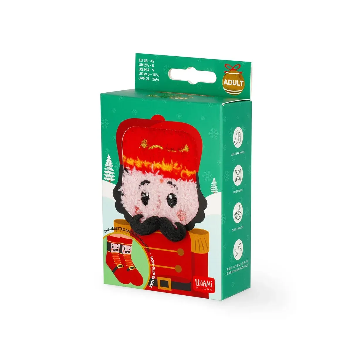Legami - Calcetines antideslizantes  Nutcracker  - Talla Adulto Legami - Calcetines antideslizantes  Nutcracker  - Talla Adulto