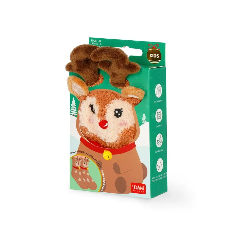 Legami - Calcetines antideslizantes  Reindeer  - Talla Infantil