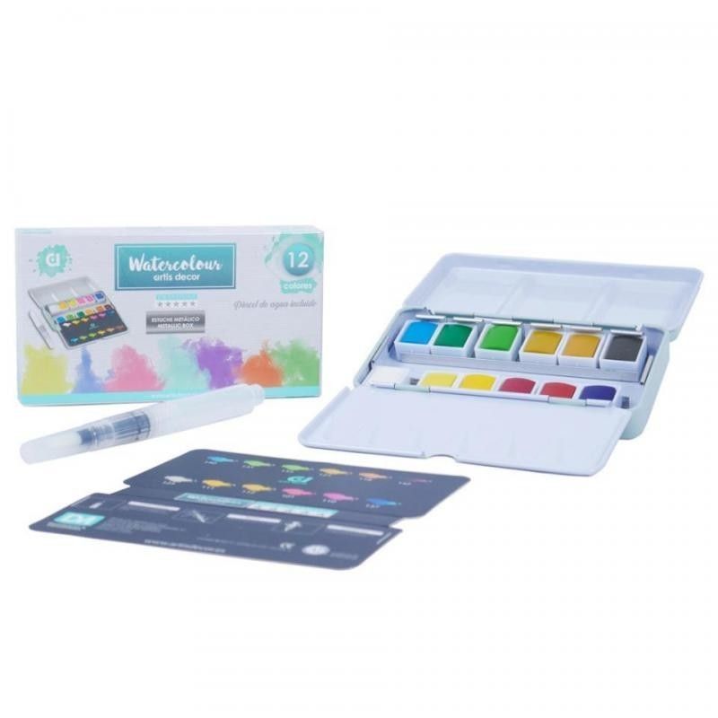Acuarelas con estuche métalico Acuarelas con estuche métalico