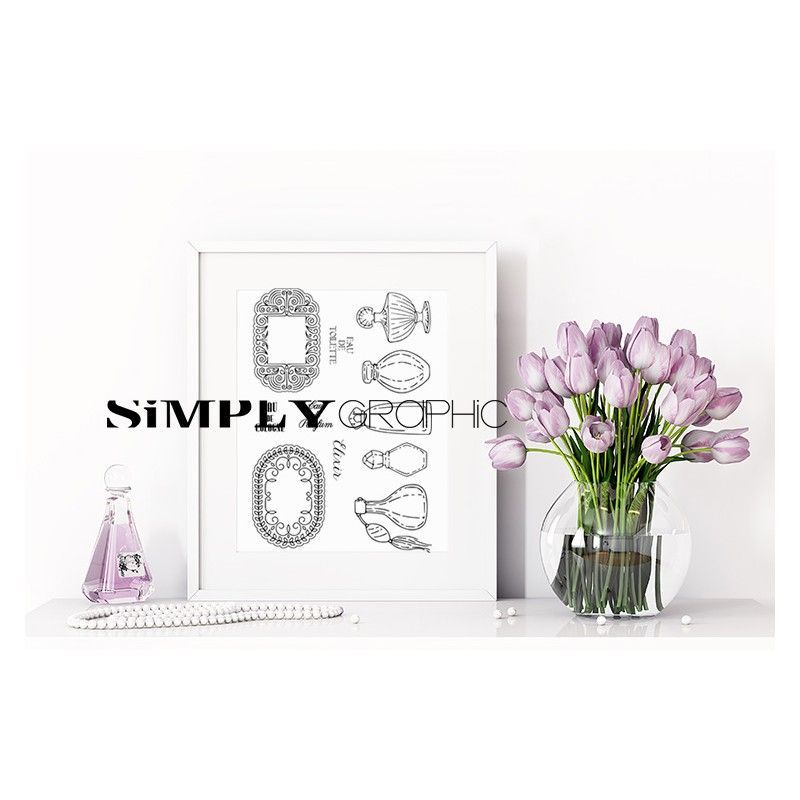 Simply Graphic - Sellos acrílicos Mes parfums