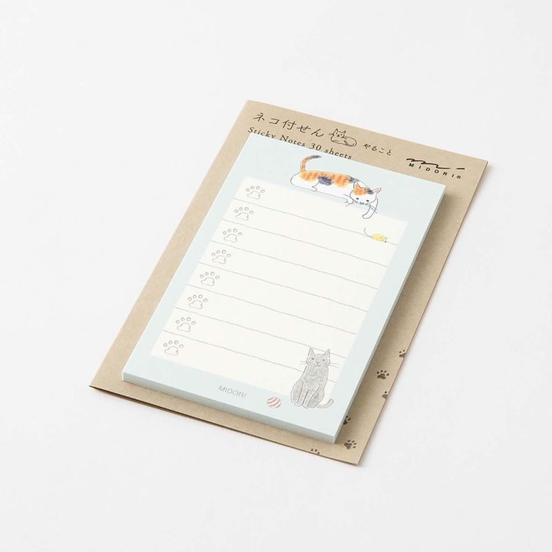 Midori - Sticky Notes To Do Cat Green