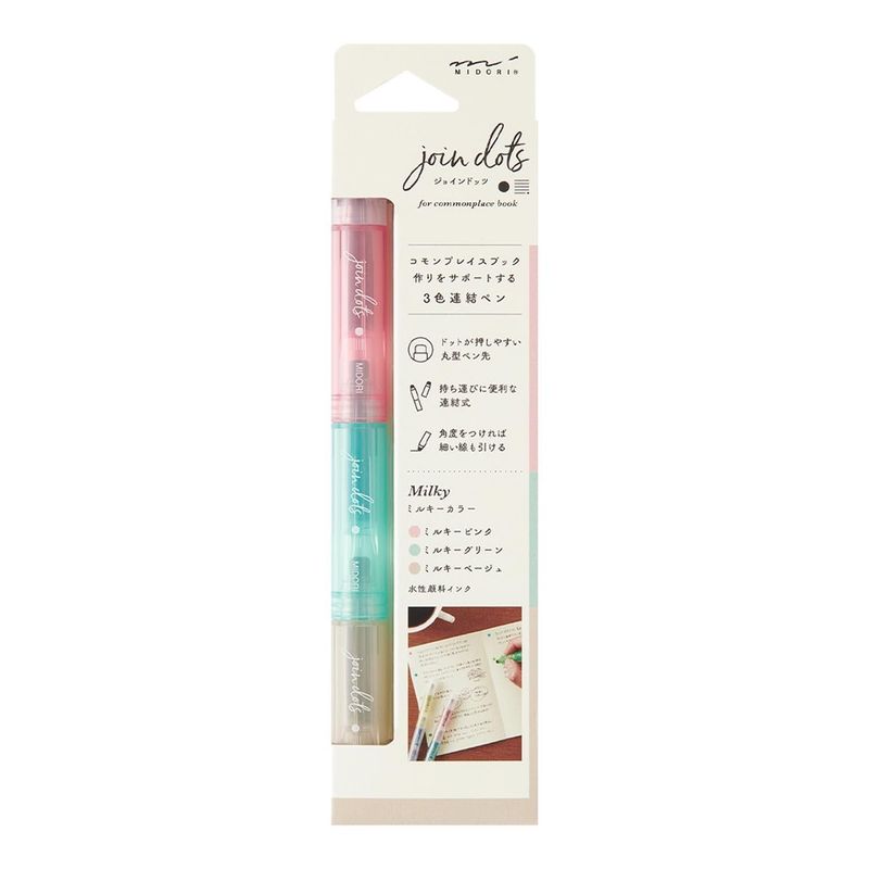 Midori - Connecting Pen Join Dots Milky