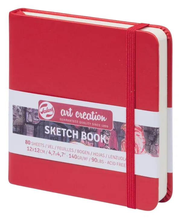 Sketch Book Red 12x12cm