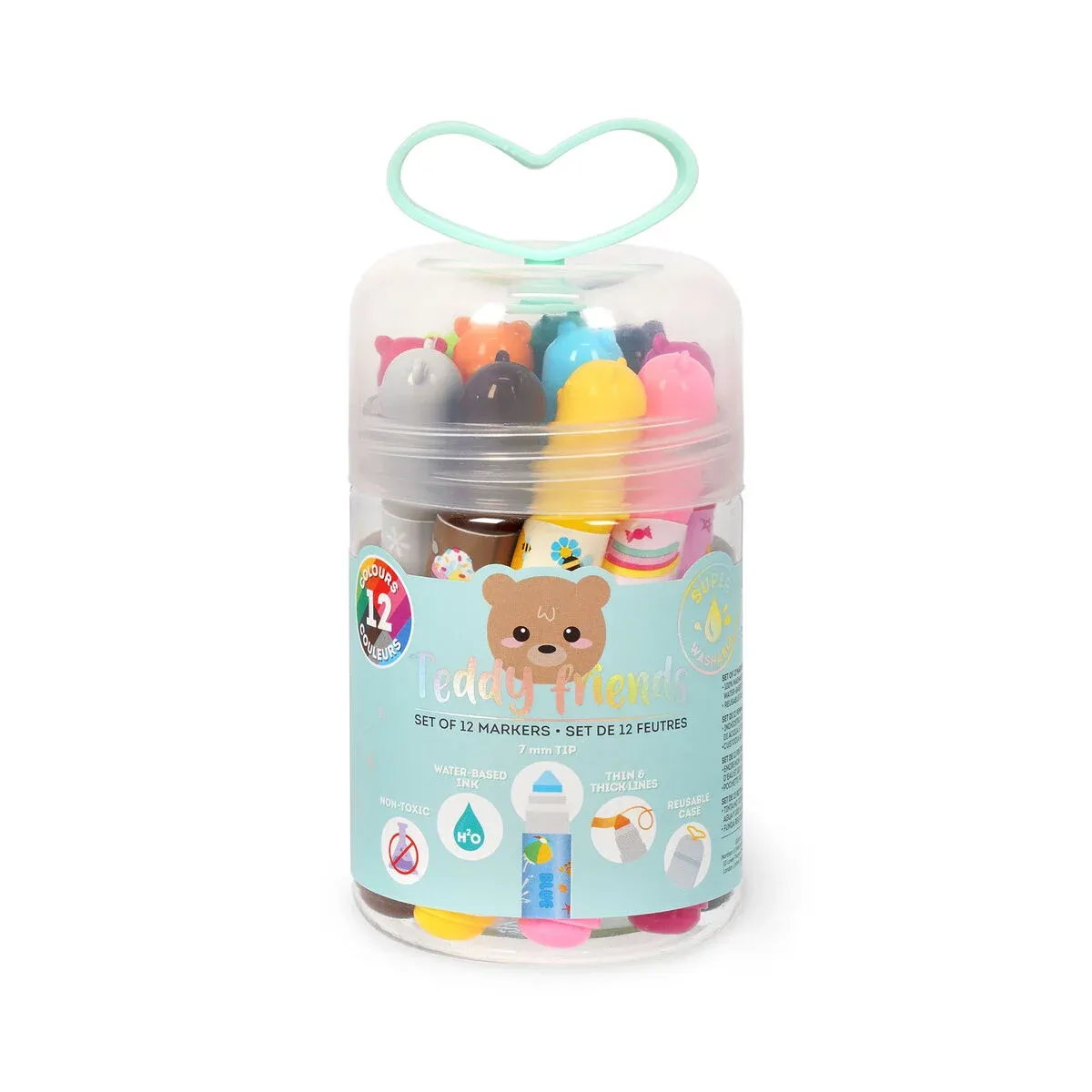 Legami - Set 12 Rotuladores - Teddy Friends