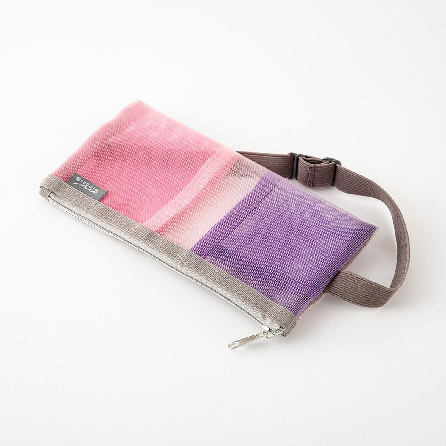Midori - Book Band Pen Case for B6/A5 Mesh Pink