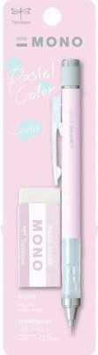 Tombow-Portaminas MONO Graph 0,5 mm con goma color  Sakura Rose.