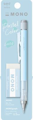 Tombow-Portaminas MONO Graph 0,5mm con goma. Blue Ice.