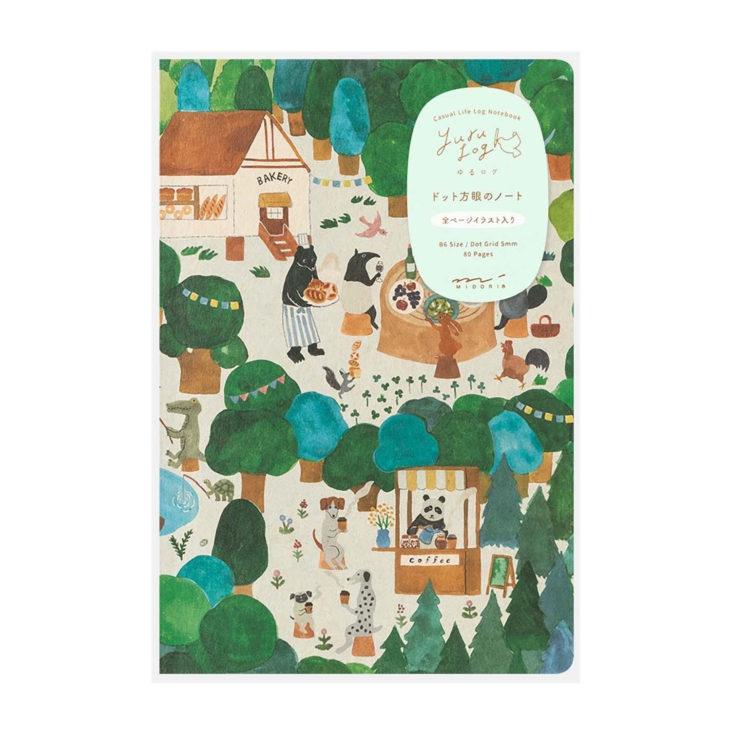 Midori-Yuru Log Notebook B6 Forest Animal