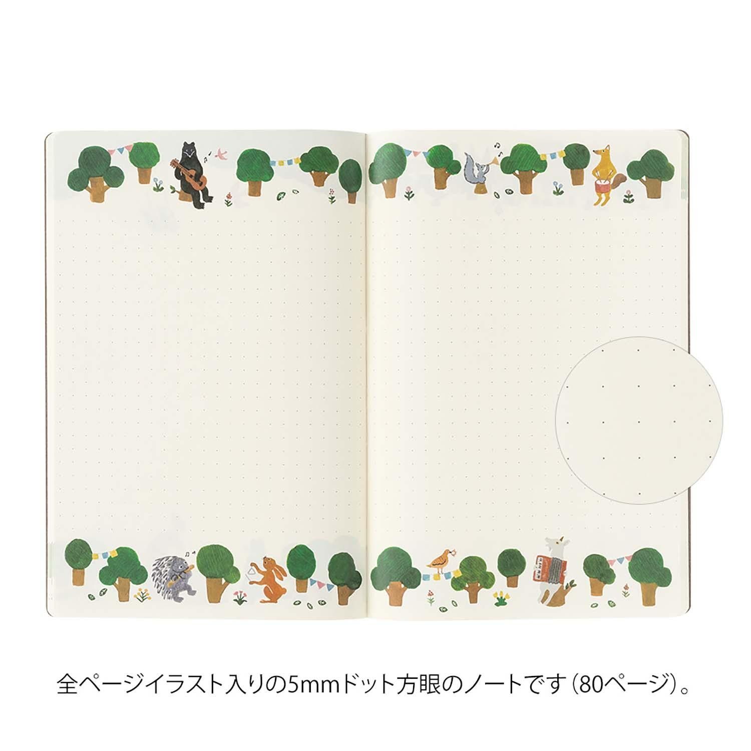 Midori-Yuru Log Notebook B6 Forest Animal