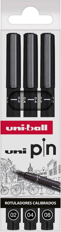 Uni-Ball pack de 3 rotuladores calibrados