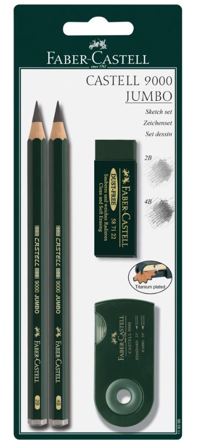 Castell 9000 Jumbo lápices grafito set dibujo