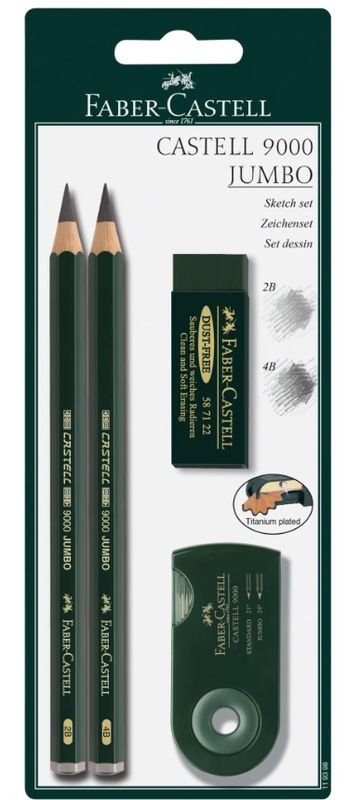 Castell 9000 Jumbo lápices grafito set dibujo
