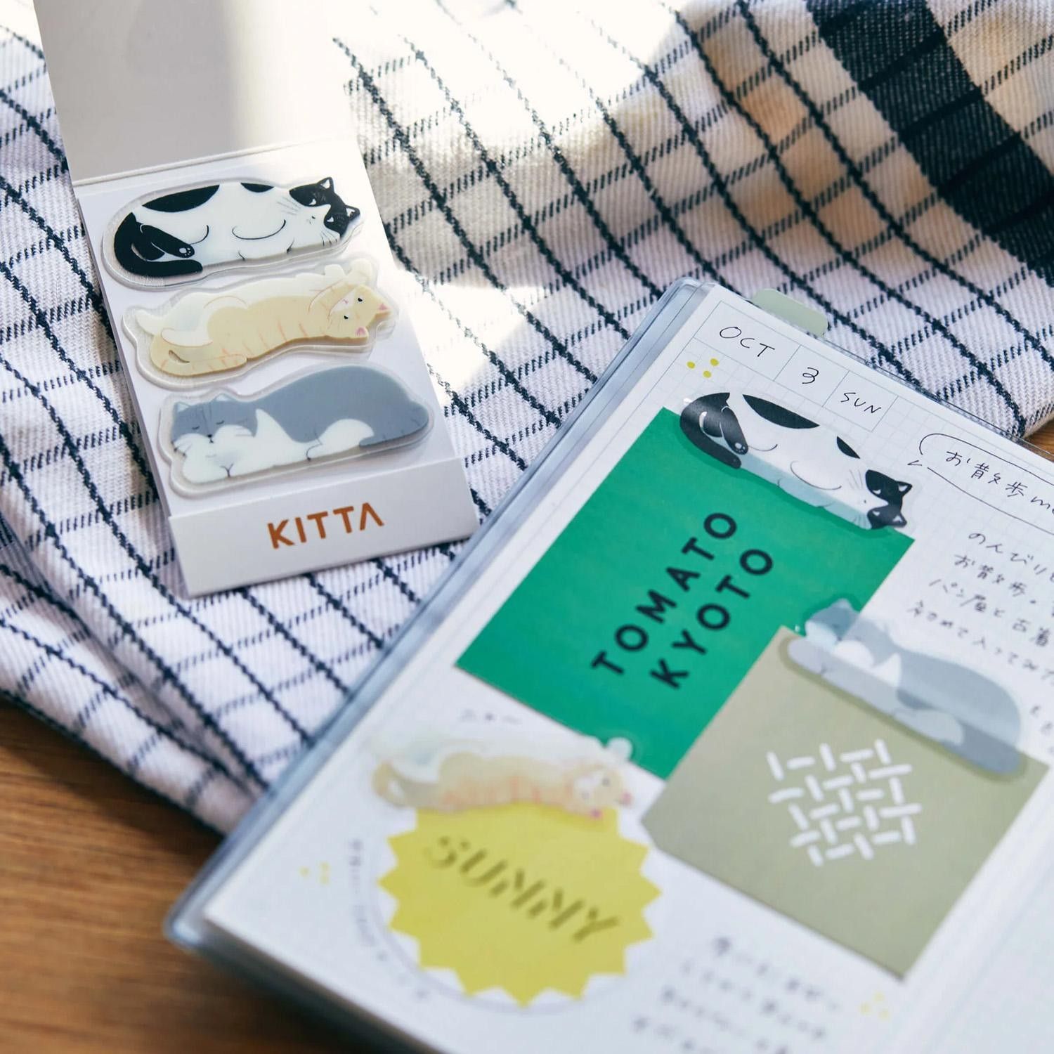 KITTA Clear Sticky Note Cat