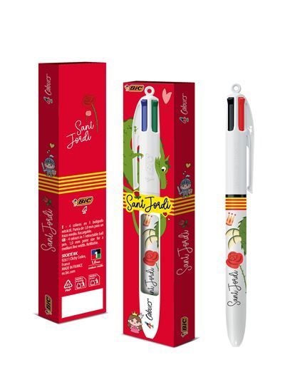 Bolígrafo 4 Colores Sant Jordi Bic