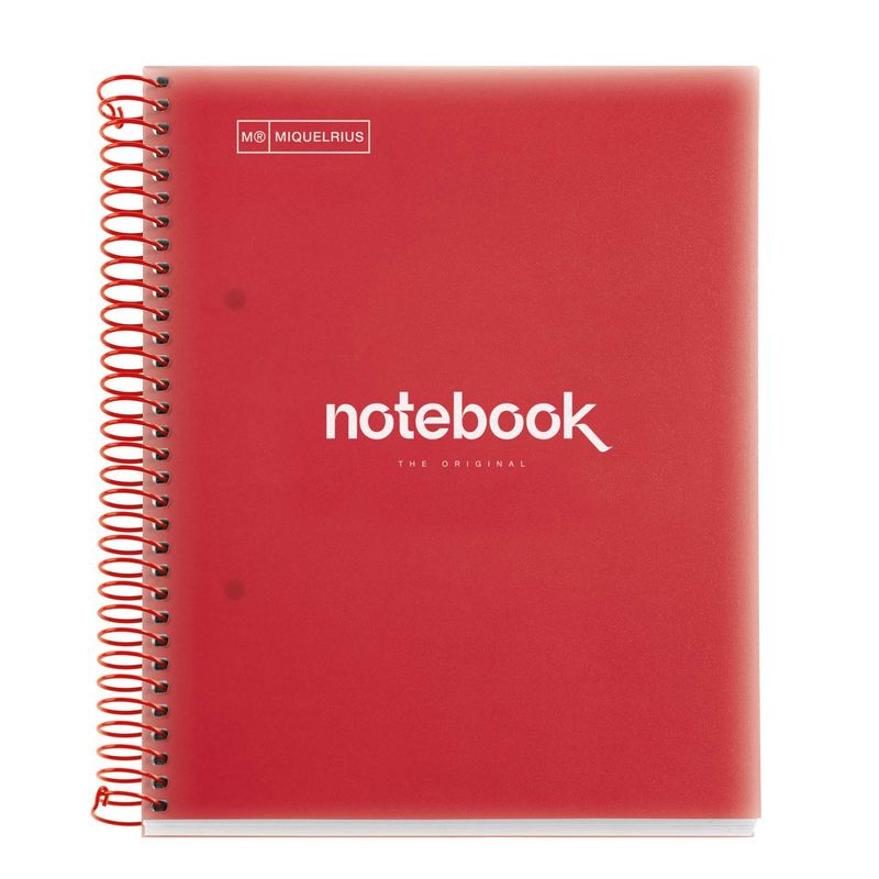 Cuaderno Tapa Blanda A5 Cuadrícula 120 Hojas Emotions Miquelrius Rojo