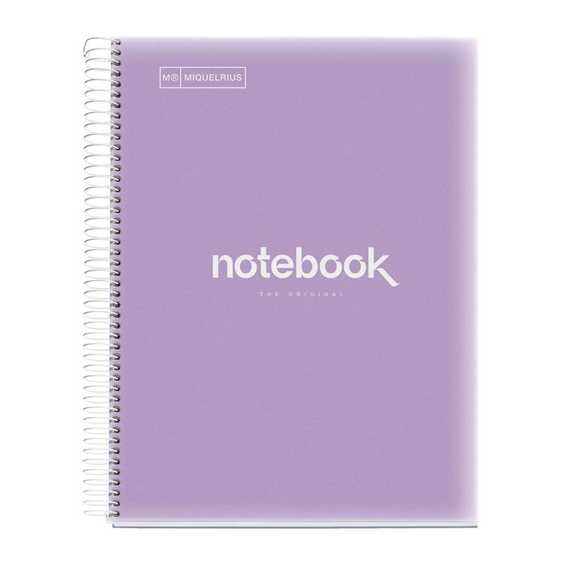 Cuaderno Tapa Blanda A4 Cuadrícula 120 Hojas Emotions Miquelrius Lavanda