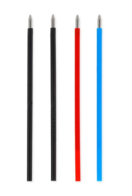 Legami - Set de 4 Recargas para Bolígrafo de Gel Borrable de 3 Colores