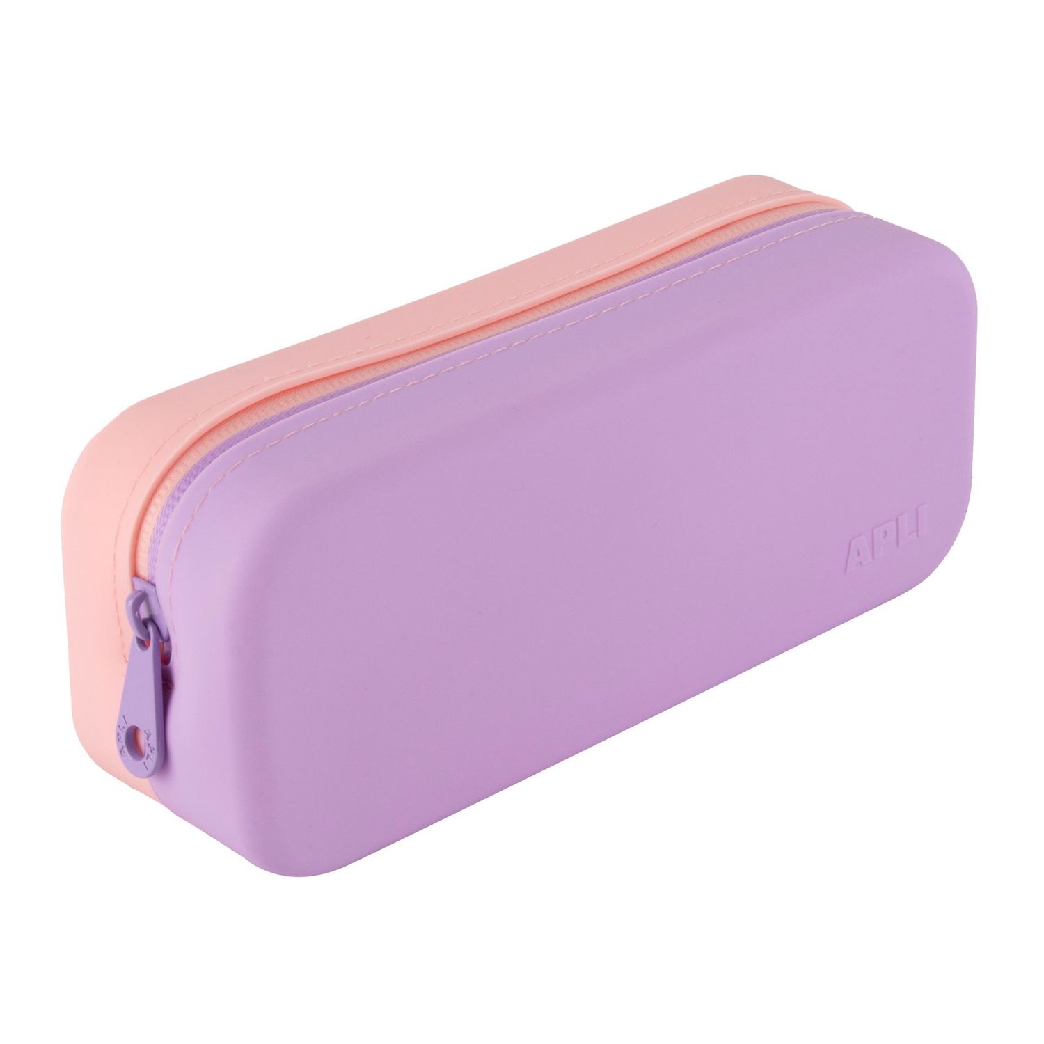 Estuche de silicona bicolor pastel morado