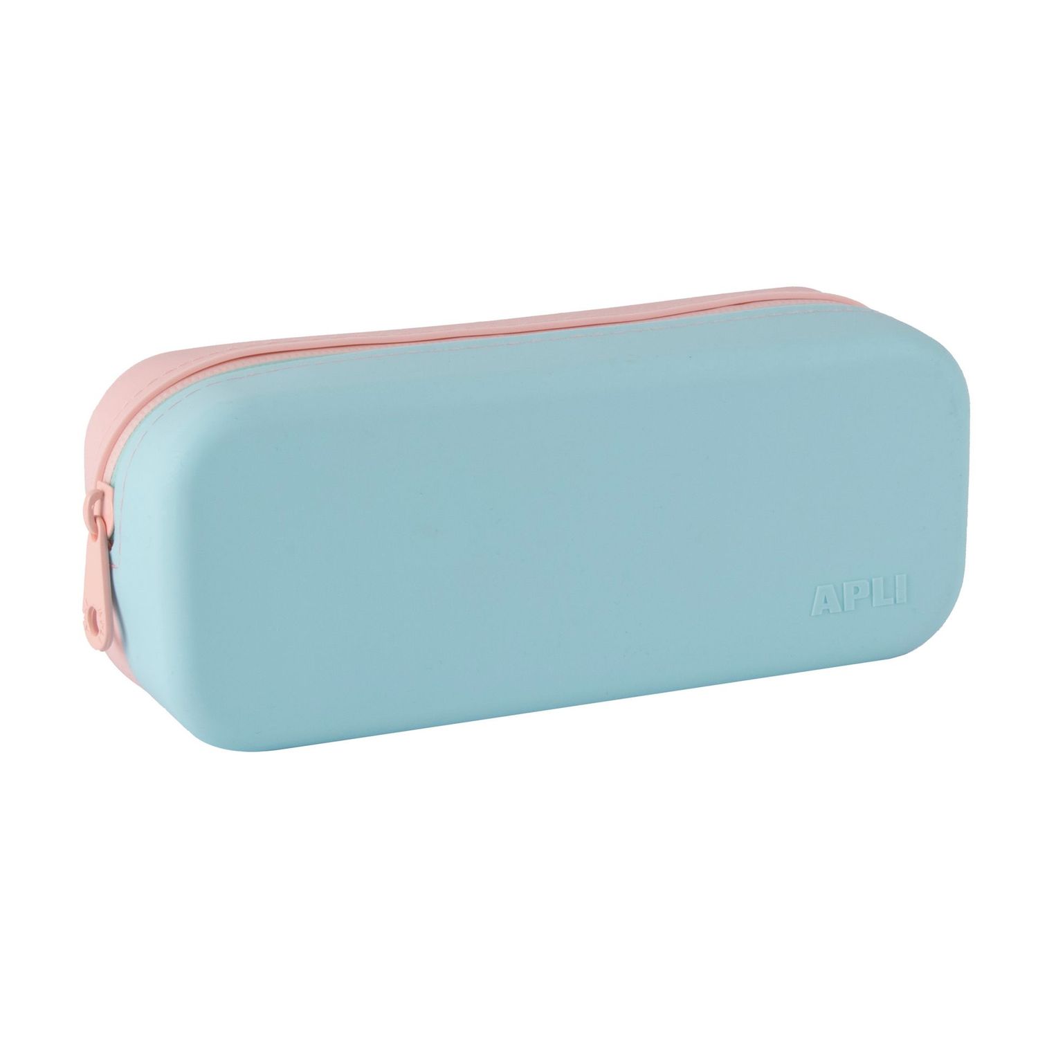 Estuche de silicona bicolor pastel celeste