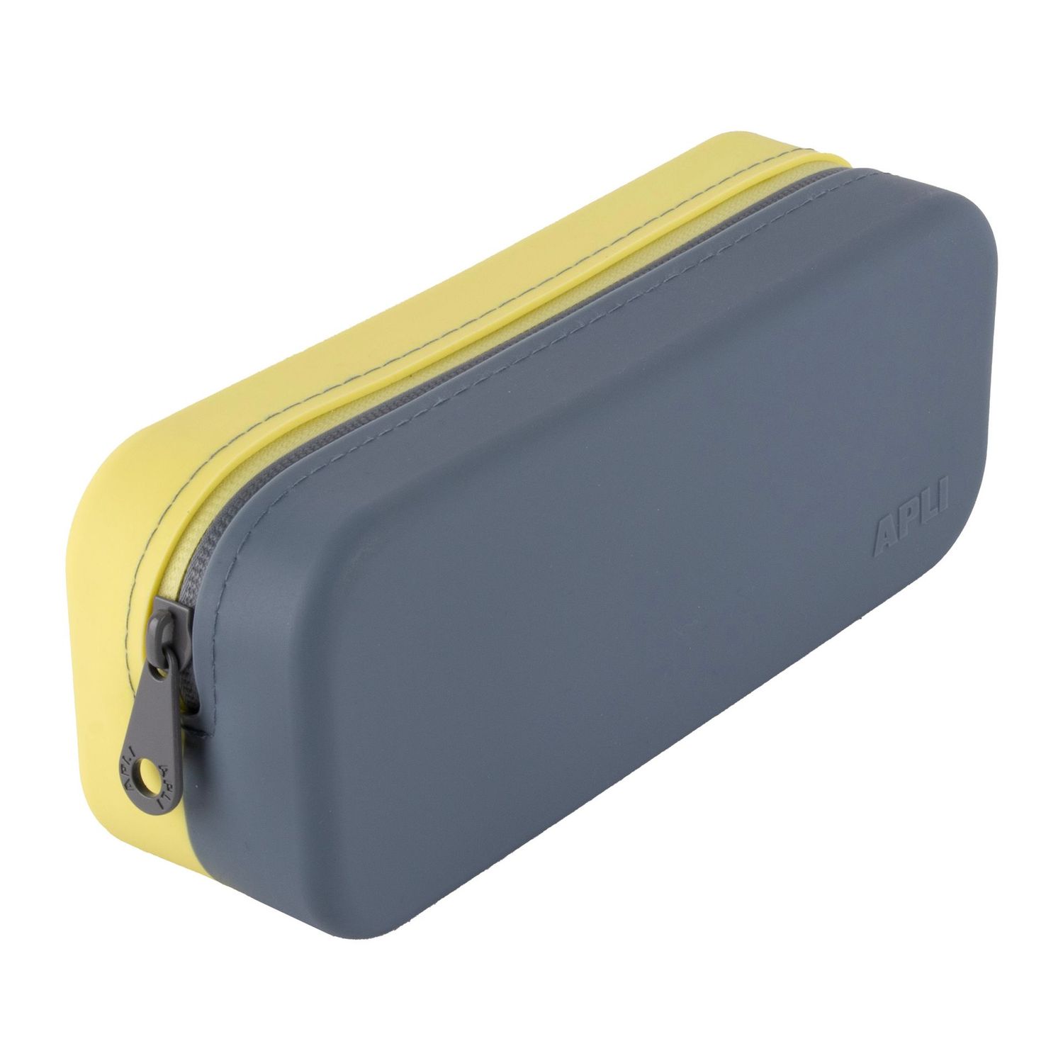 Estuche de silicona bicolor pastel amarillo