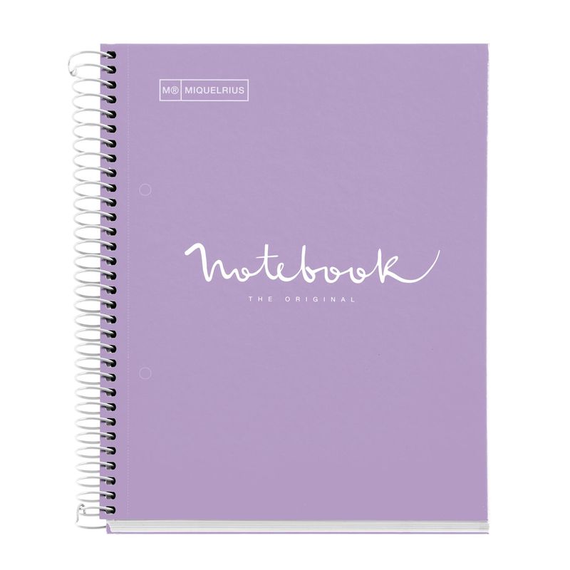 Cuaderno Tapa Blanda A5 Cuadrícula 120 Hojas Emotions Miquelrius Morado